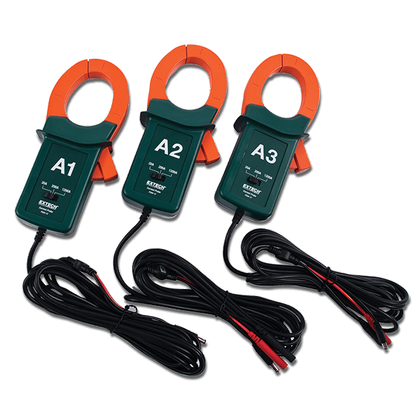 Extech PQ34‑12 Juego de Pinzas Amperimétricas 1200A