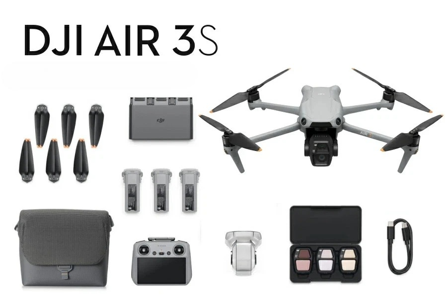 Dron DJI Air 3S Combo Fly More con Control Remoto y Accesorios
